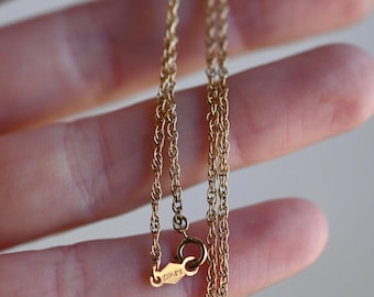 Vintage 14k Gold Lightweight Chain - 18&quot;
