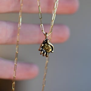 Vintage OOAK Unique 14k Gold & Natural 24k Gold Nugget Pendant