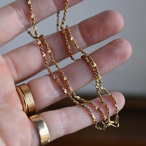 Vintage 14K Gold Twisted Serpentine Unique Chain - 19” length