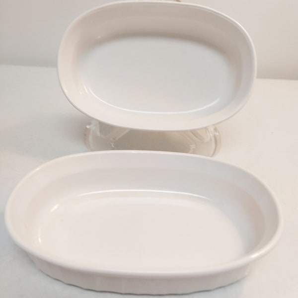 Vintage Corning Ware French White Oval Casserole Dishes F-15-B 2 Cup 475ml Farmhouse