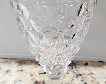 Vintage Fostoria American Clear Glass Stem Water Goblet Farmhouse