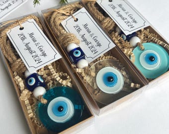 Evil Eye Wedding Favors, Wedding Gift Box For Guests, Personalized Wedding Gift, Evil Eye Wall Hanging, Self Care Package, House Protection