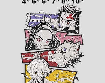Arquivo de bordado da equipe Demon Slayer