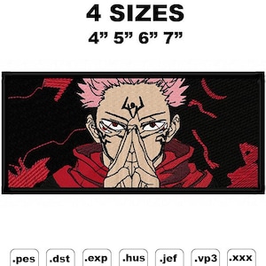 Jujutsu Kaisen Sukuna Embroidery File