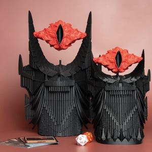 Caja de mazo de la Torre de Sauron de MTG LOTR / Compatible con mazos de Commander / Accesorio de El Señor de los Anillos
