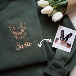 Custom Pet Embroidered Sweatshirt,Embroidered Pet Face&Name Sweatshirts, Custom Dog Portrait, pet hoodie, Perdog sweatshirt,Mummy Dog's Gift