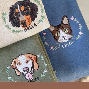 Custom EMBROIDERED Pet Hoodie Using Pet Photo + Name Custom Dog Hoodie Personalized Dog Hoody Custom Dog Custom Pet Hooded