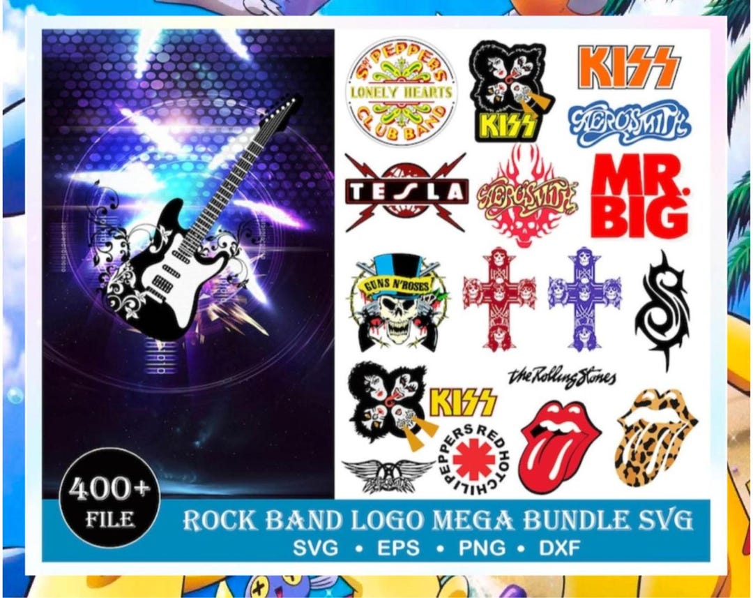 400 Rock Brand Logo SVG, Rock Band Svg, Bundle Rock Band - Etsy