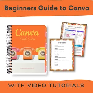 Canva Beginner Tutorial Digital Download Graphic Design Guide Template Social Media Content Creation Business Marketing Resource Bundle