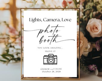 Letrero de boda para libro de firmas Polaroid, Letrero minimalista para libro de firmas con fotos, Letrero moderno para libro de firmas Polaroid, Plantilla de Canva, Letrero imprimible