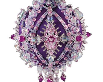 Cracker Box Inc. DIY Beaded Christmas Ornament Kit Hyacinth