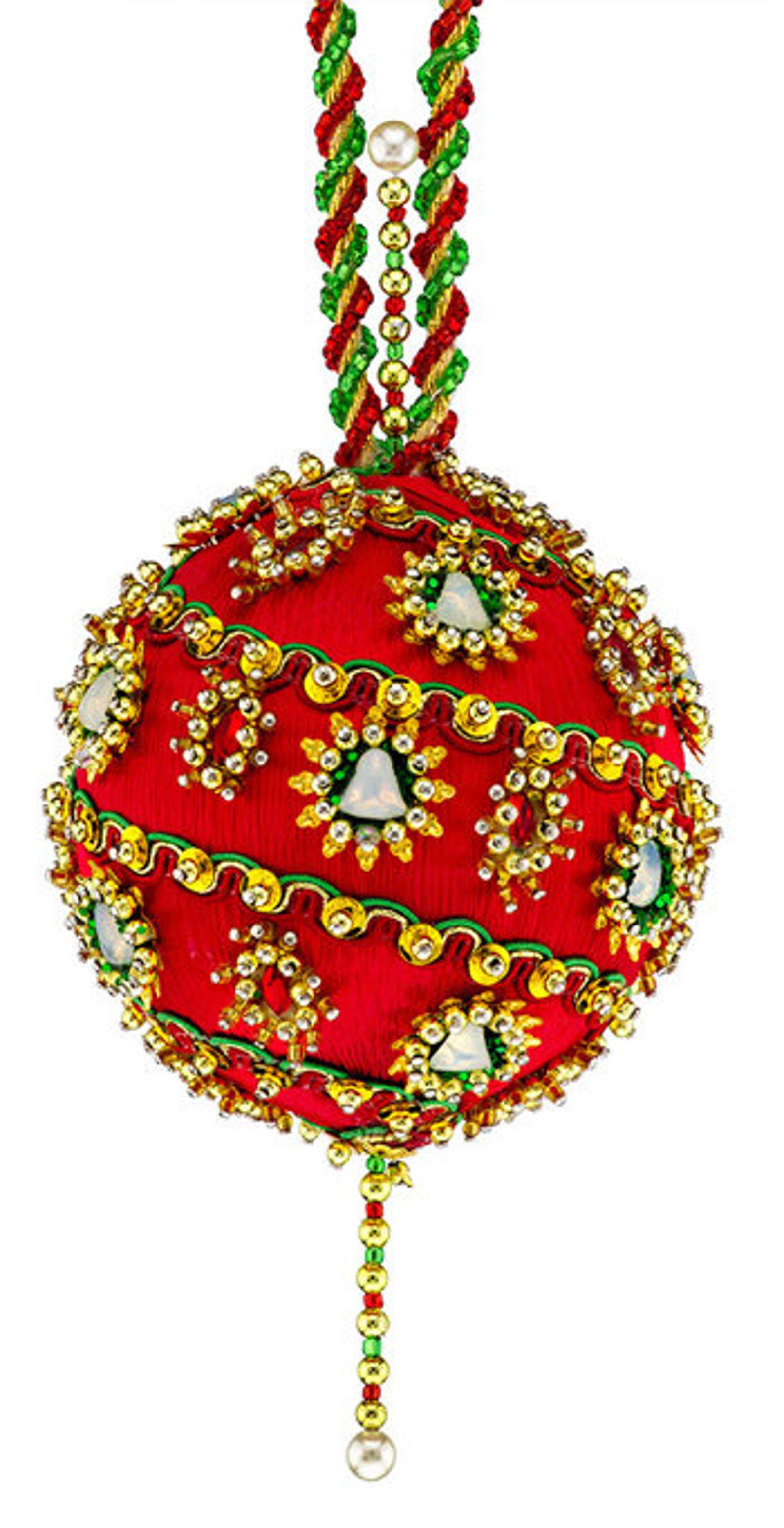 Cracker Box Inc. Christmas Ornament Kit Christmas Bells on Red Etsy