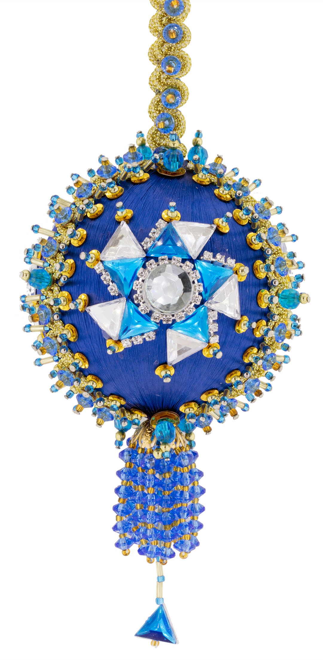 The Cracker Box Inc. Christmas Kit Pinwheel Navy Ball With