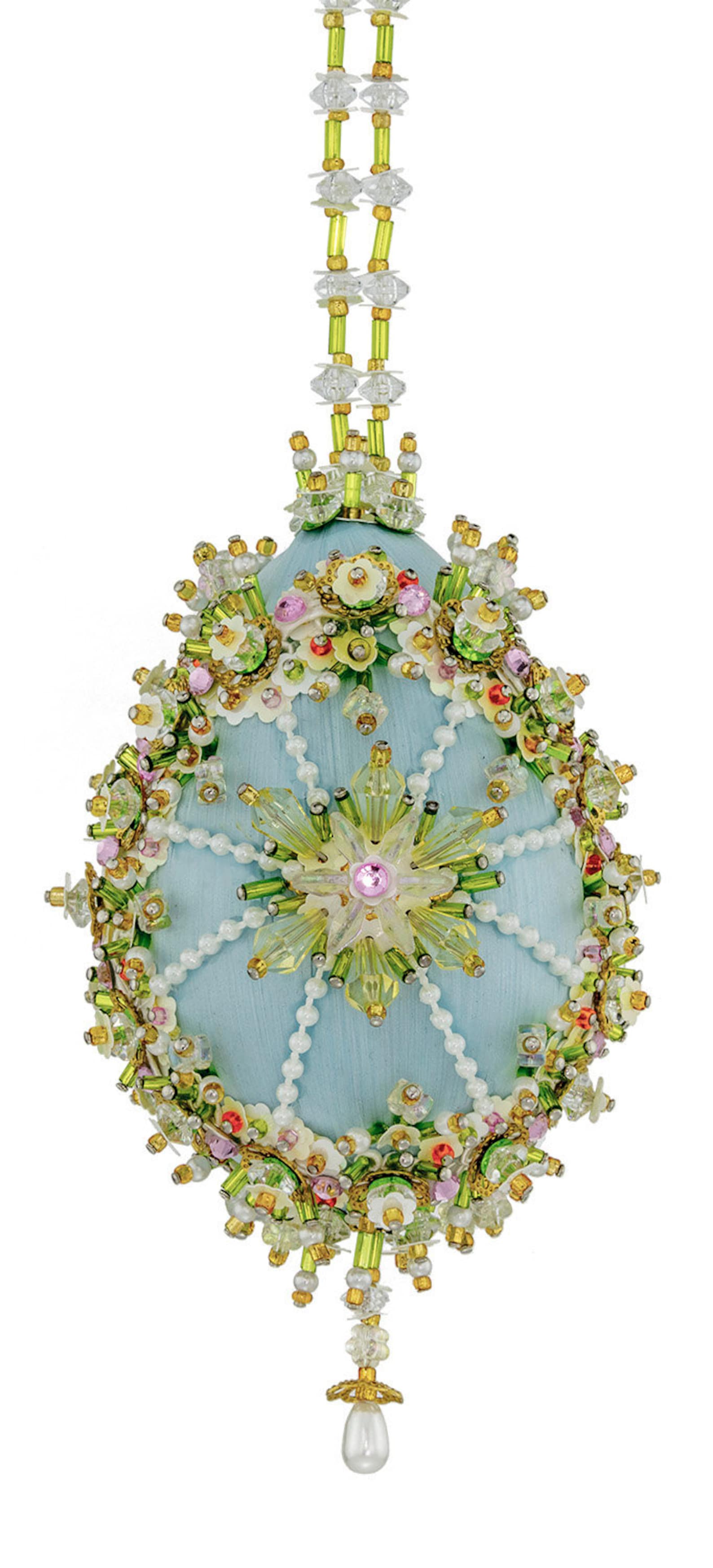 Cracker Box Inc Christmas Ornament Kit Wildflowers on Blue Etsy