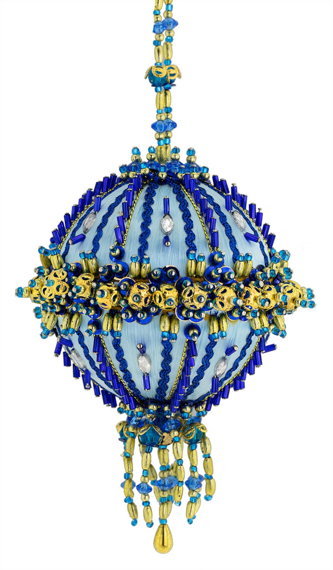 Fireworks ice Blue With Royal and Gold Accents Etsy