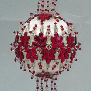 Cracker Box Inc DIY Beaded Christmas Ornament Kit "Enchanted Forest Revisited with Magenta Jewels"