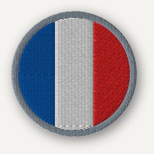Écusson drapeau français, brodé, thermocollant ou à scratch