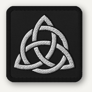 Triquetra Celtic Knot Patch – Irish Trinity Symbol Embroidered Iron-On