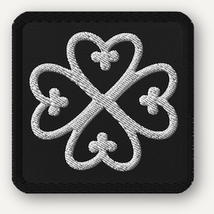 Nyame Dua Patch, Adinkra Symbol of Strength with Iron-On Backing