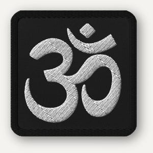 Om Symbol Patch (ॐ) – Embroidered Iron-On for Yoga & Meditation