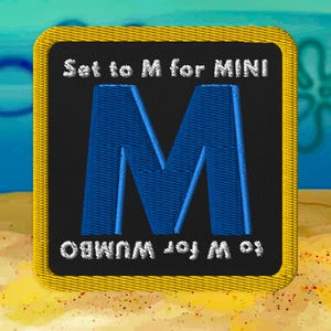 Wumbology Patch – “W is for Wumbo” Belt Buckle Embroidery – Iron-On Meme for Superheroes & Sidekicks