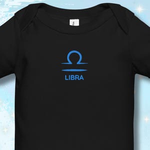 Embroidered Libra Zodiac Baby Onesie: Astrological Newborn Gift