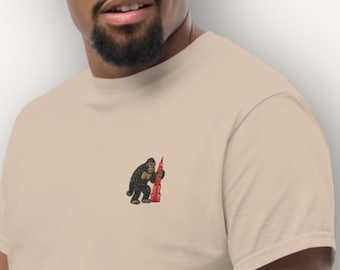 King Kong T Shirt with Pocket Embroidery, Minimalist Graphic Tee