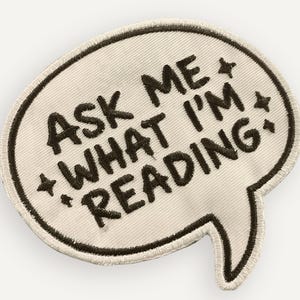 Reading Patch – Ask Me Speech Bubble Embroidered Iron On