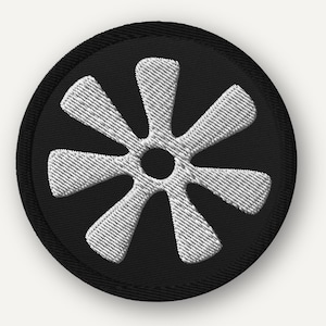 Adinkra Symbol Embroidered Patch, Ananse Ntontan Spider Web Designl for Creativity