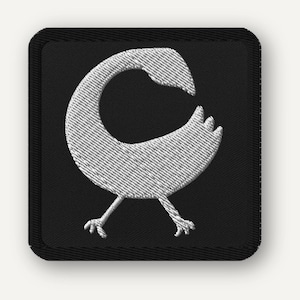 Broderad Sankofa-lapp, Adinkra-symbol, stryk-på- eller kardborredesign