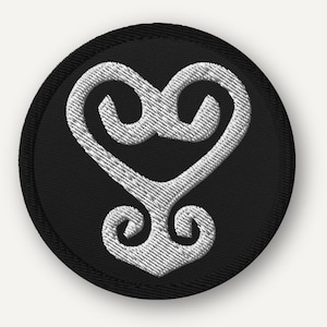 Sankofa Embroidered Patch:  African Adinkra Symbol for Wisdom Iron-On