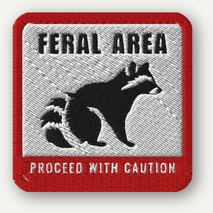 Funny Animal Patch – Raccoon, Sloth, or Conure Embroidered Iron On or Velcro Design