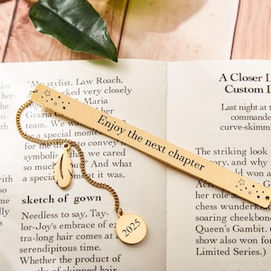 Enjoy The Next Chapter 2025 Graduation Gifts for Women Personalized Retirement gift for Co-worker Leaving Gifts Bookmark Gift for Women Men