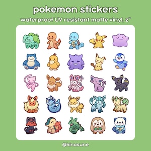 Stickers vinyles Chibi Monster Pocket Pkmn
