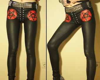 Kissin' Bombs custom made pentagram pants