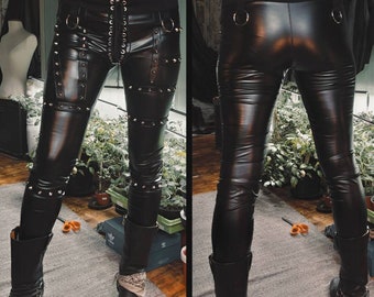 Kissin' Bombs CUSTOM studded fauxleather pants