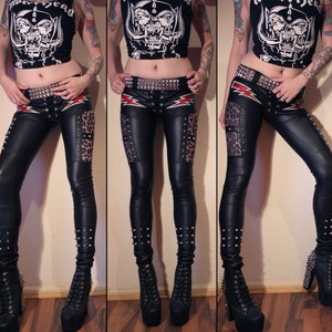 Kissin' Bombs CUSTOM fauxleather leopard pants