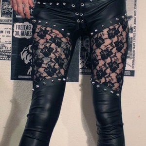 Kissin' Bombs studded fauxleather lace pants image 2