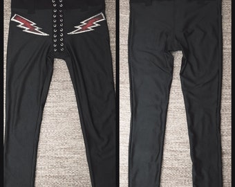 Kissin' Bombs S/M spandex lightningbolt pants