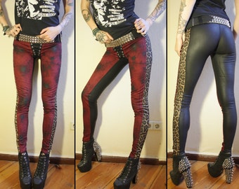 Kissin' Bombs stained leopard denim pants