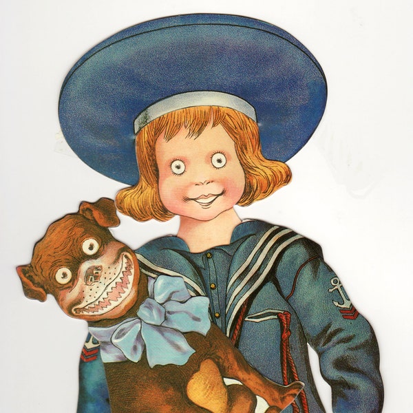 Paper Dolls Buster Brown & Dog Tige  Instant Download