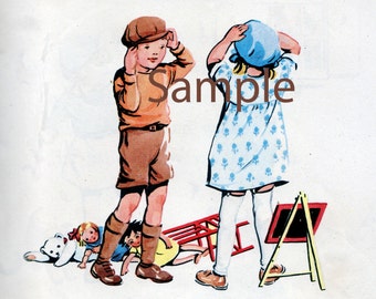 Instant Vintage 1938 Dick & Jane Image 8 for Crafting