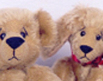 Two Full PDF Patterns for Jointed Mohair Teddy Bear & Dog