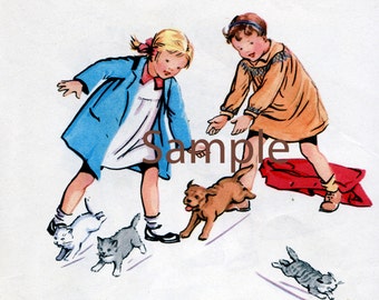 Instant Vintage 1938 Dick & Jane Image 2 for Crafting