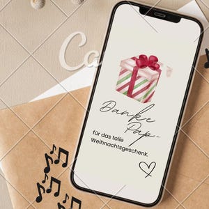 Gracias Papá Tarjeta electrónica personalizada en formato vídeo + audio I Felicitaciones navideñas I WhatsApp I Tarjeta digital I Email