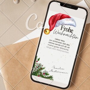 パーソナライズされたデジタル クリスマス カード - 感謝とクリスマスの挨拶 - 家族、友人、ビジネス パートナー向け - インスタント ダウンロード