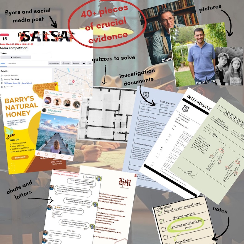 Printable Murder Mystery Game the Beekeeper Murder Unsolved Case Files, Detective Game for ...