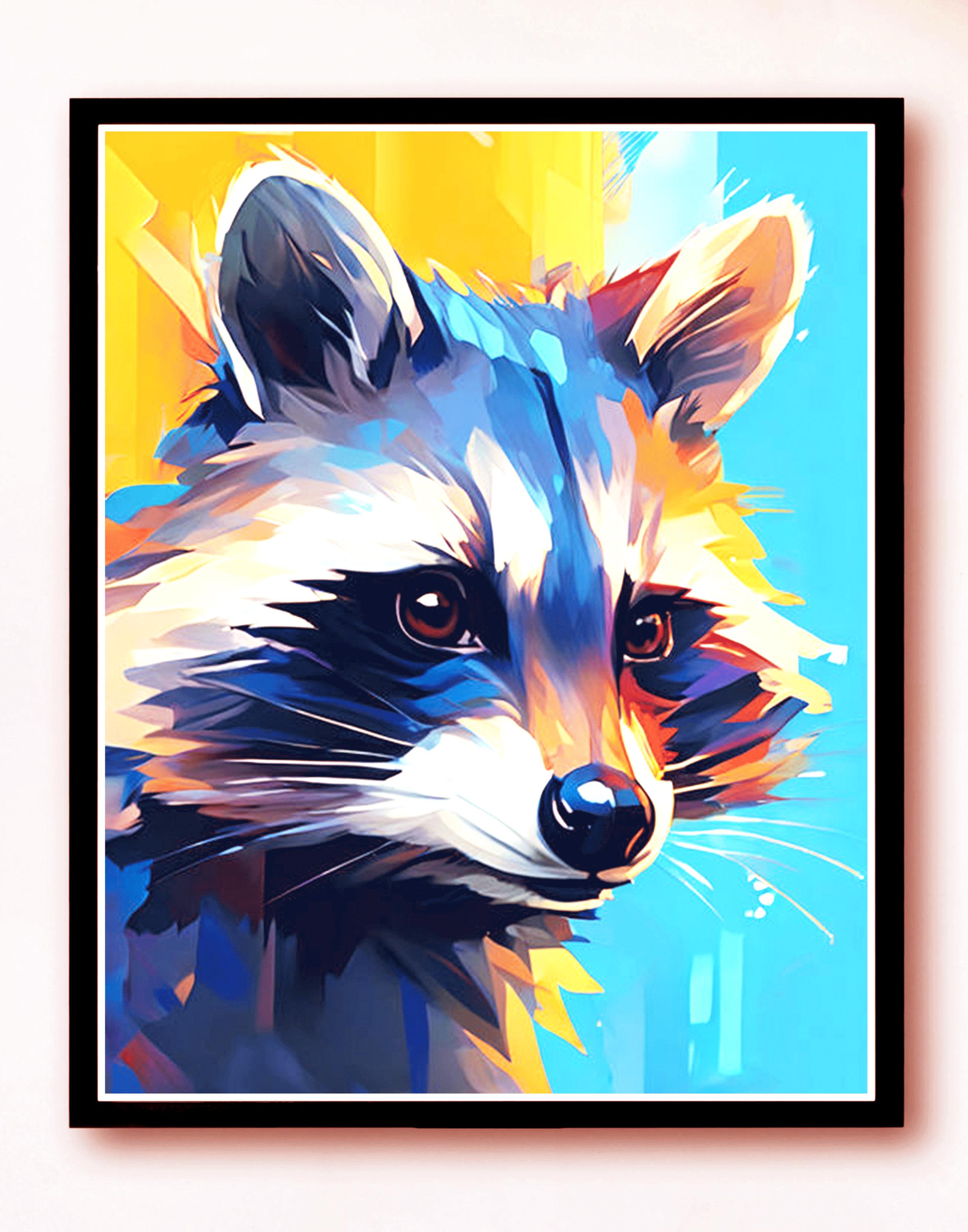 Raccoon, Abstract Design for Personalized Items Gift Idea Printable ...