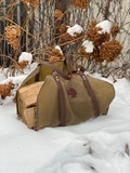 Waxed Canvas Firewood Carrier, Log Holder, Handcrafted in USA