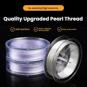 Elastic Bracelet String Cord Stretch Bead Cord for Jewelry Making and Bracelet Making White